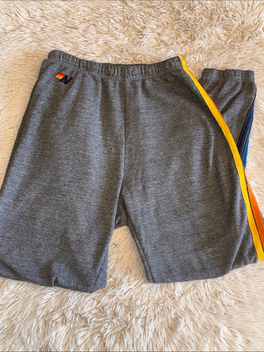 🏄Aviator Nation Gray Sweatpants with stripes - medium